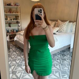 Hello Dancing on Air Green Mini Dress